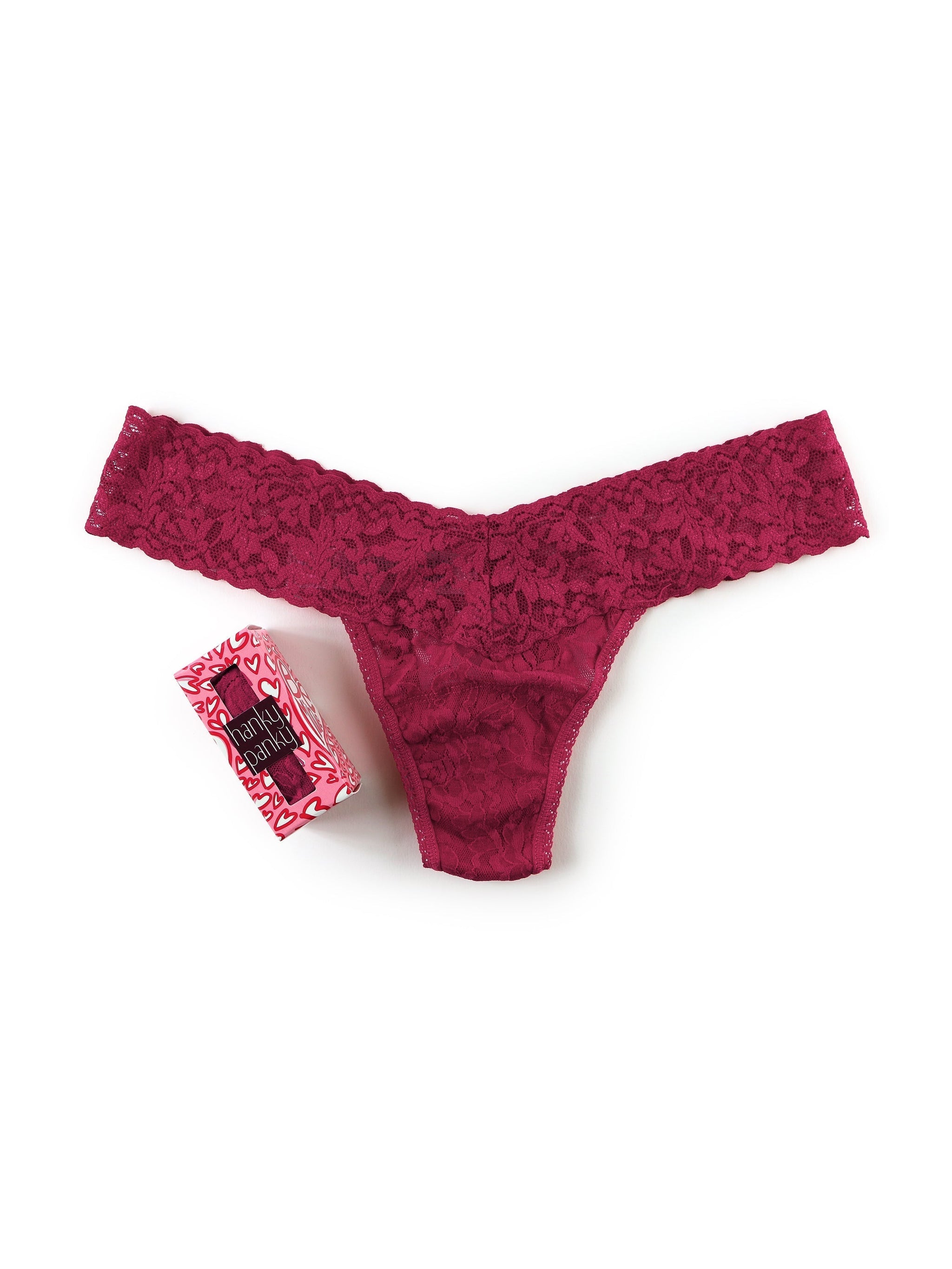 Valentines Day Sexy Thong Panties Womens Low Rise Lace Panties