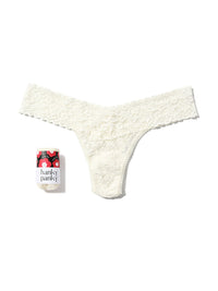 Signature Lace Low Rise Thong Fortune Cookie Marshmallow