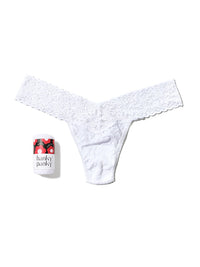 Signature Lace Low Rise Thong Fortune Cookie White