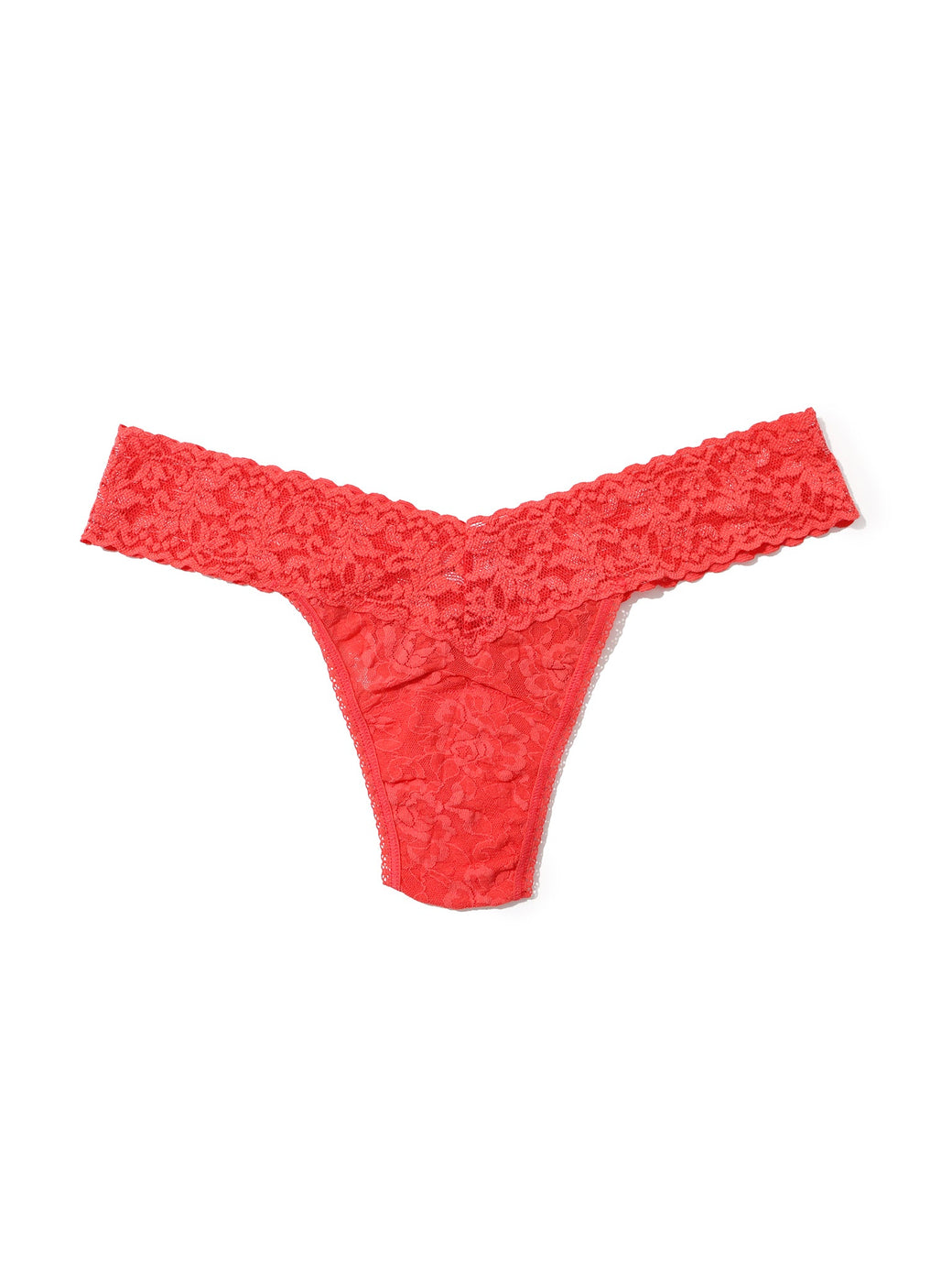 Signature Lace Low Rise Thong Hibiscus Bloom Pink