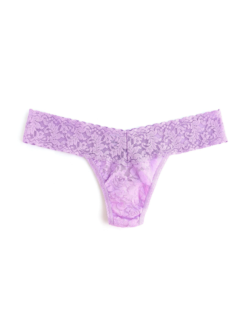 Amante Purple Lace Pattern Thong Panty