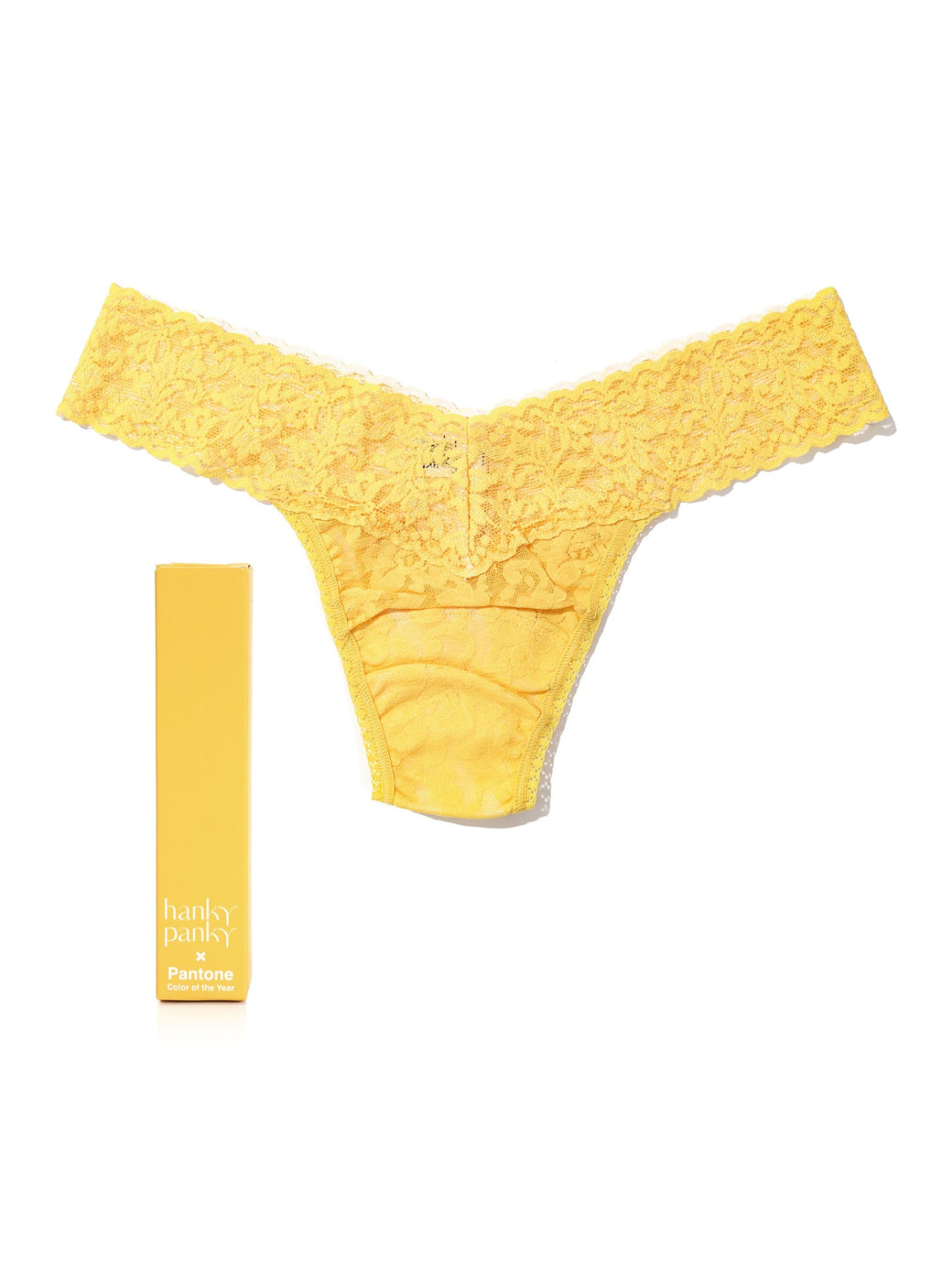 Signature Lace Low Rise Thong | PANTONE 14-0848 Mimosa