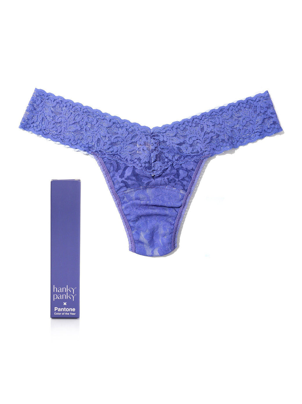 Signature Lace Low Rise Thong | PANTONE 17-3938 Very Peri