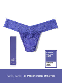 Signature Lace Low Rise Thong | PANTONE 18-3943 Blue Iris