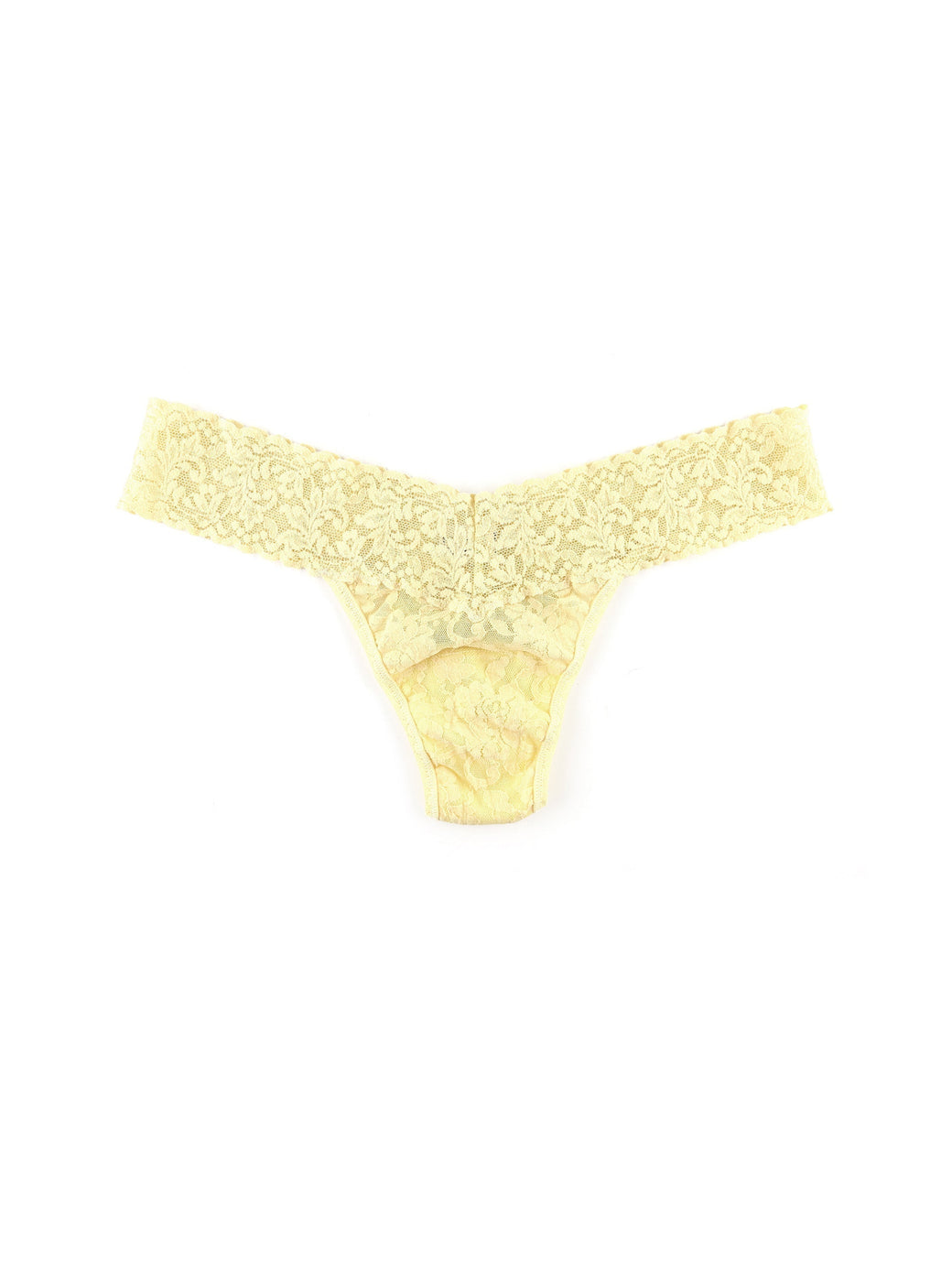 Signature Lace Low Rise Thong Shortcake Yellow