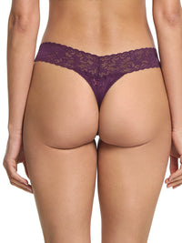 Signature Lace Low Rise Thong Stone Fruit Purple