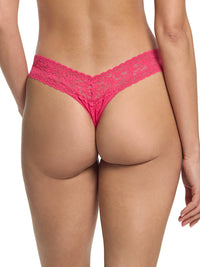 Signature Lace Low Rise Thong Sweet Tart Pink