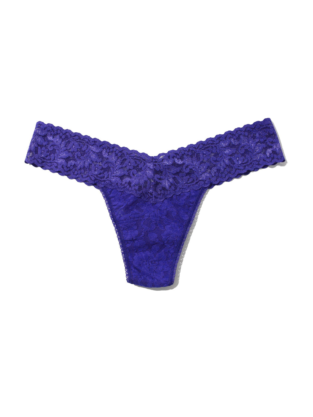 Signature Lace Low Rise Thong Violets Are Blue