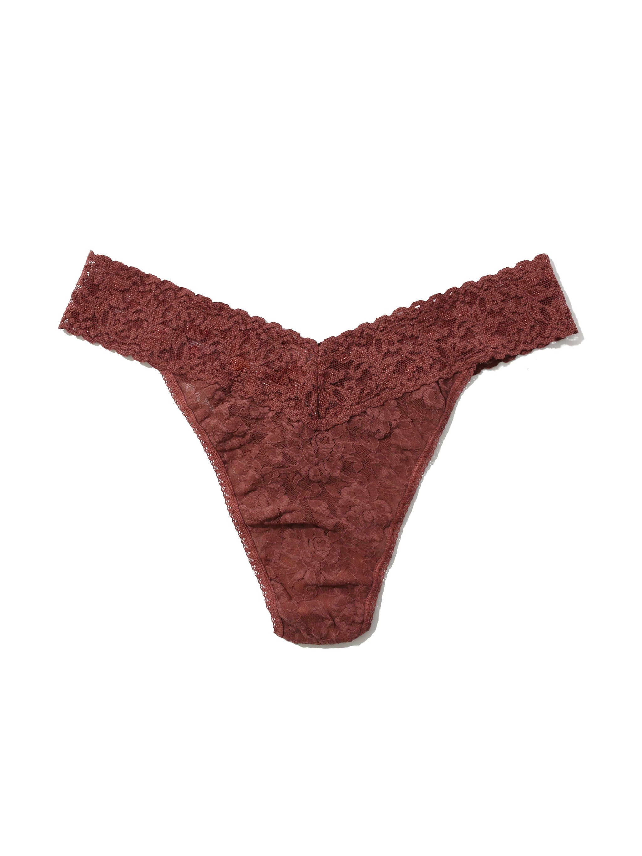 Signature Lace Original Rise Thong Allspice Sale