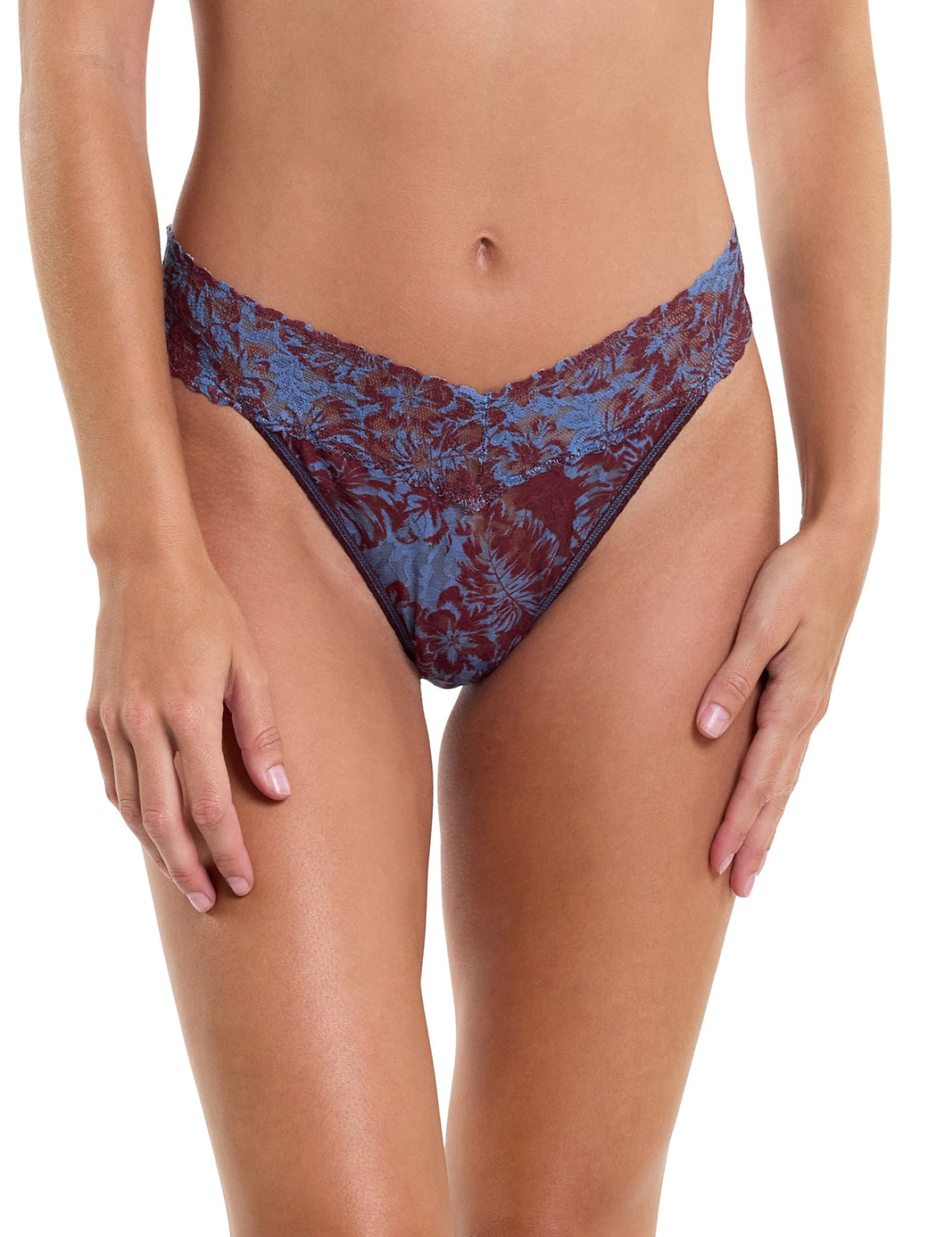 Signature Lace Original Rise Thong And Saxx Super Soft Vibe Boxer Brief Shadow Tropics