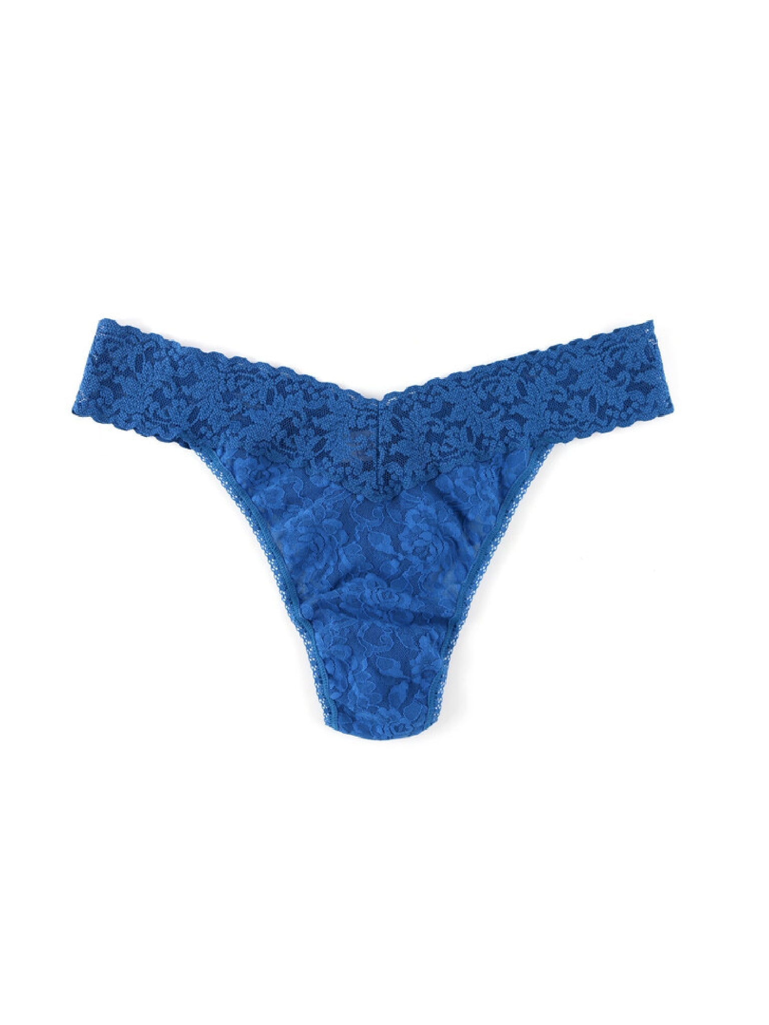 Signature Lace Original Rise Thong Beguiling Blue