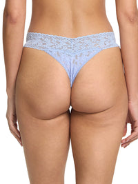 Signature Lace Original Rise Thong Clarity Blue