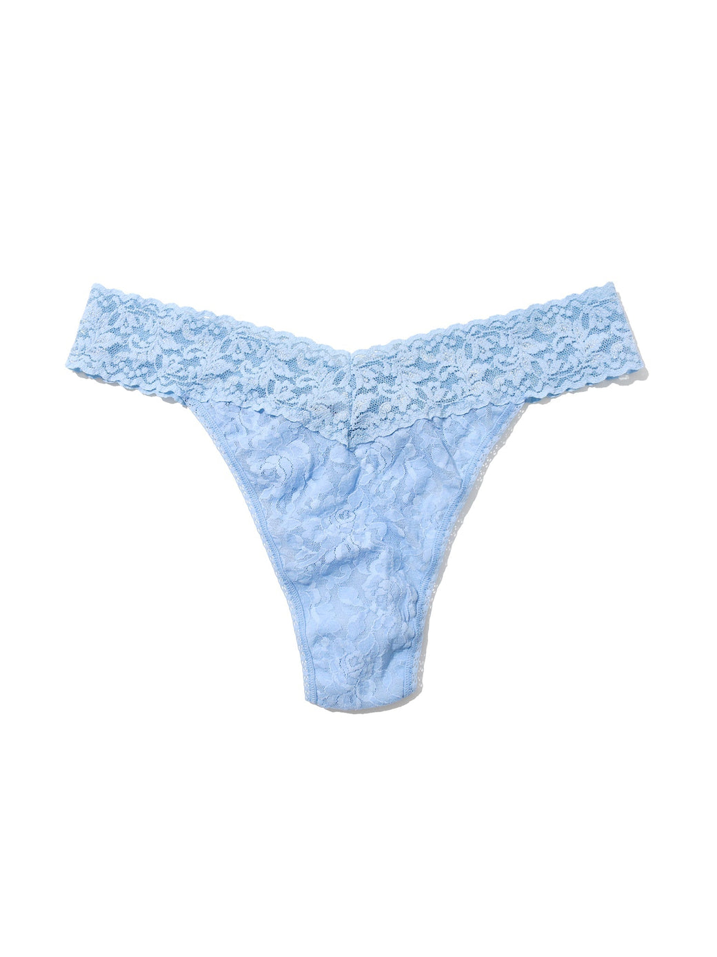 Signature Lace Original Rise Thong Clarity Blue