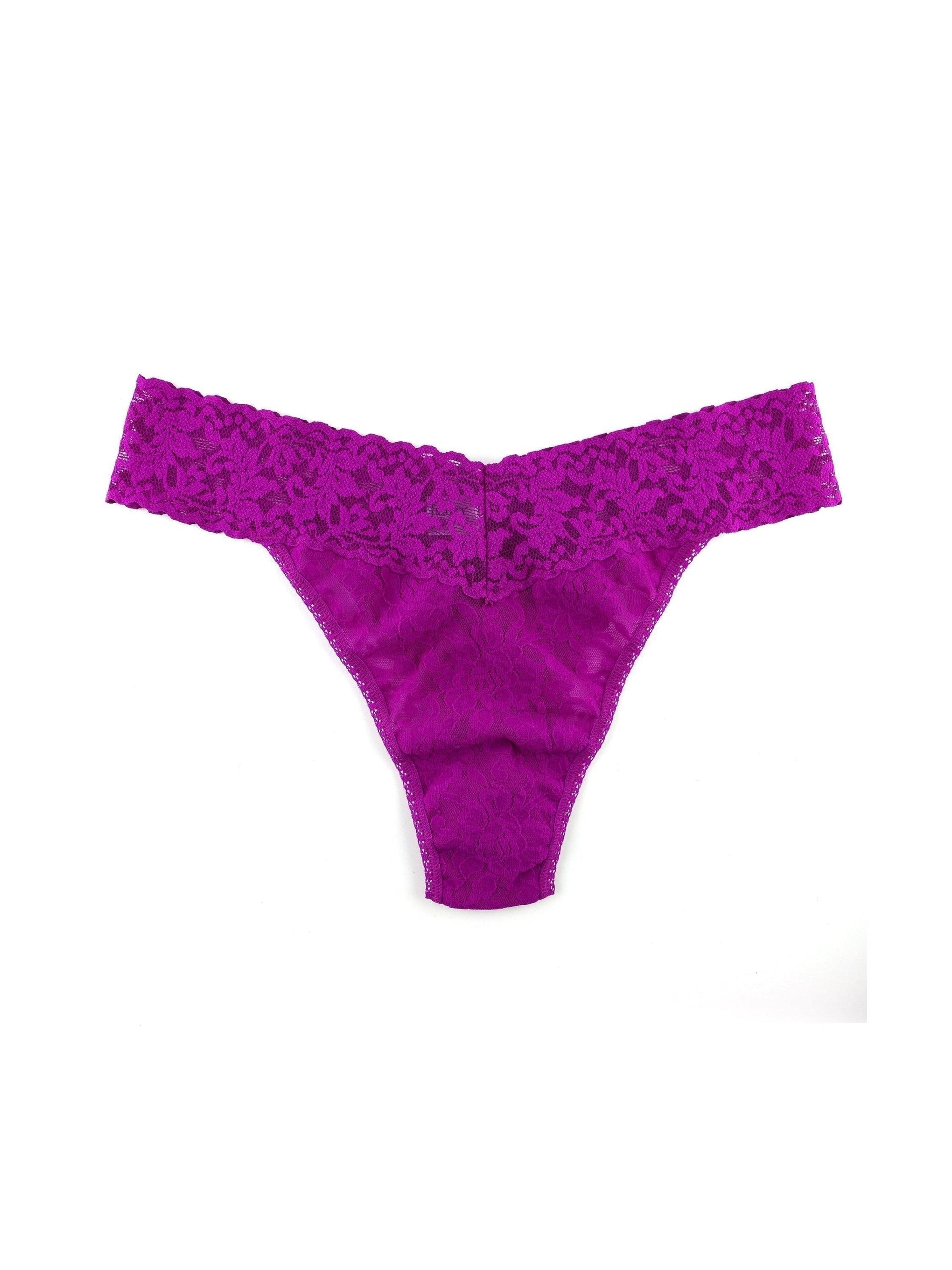 Signature Lace Low Rise Thong Pink Sands