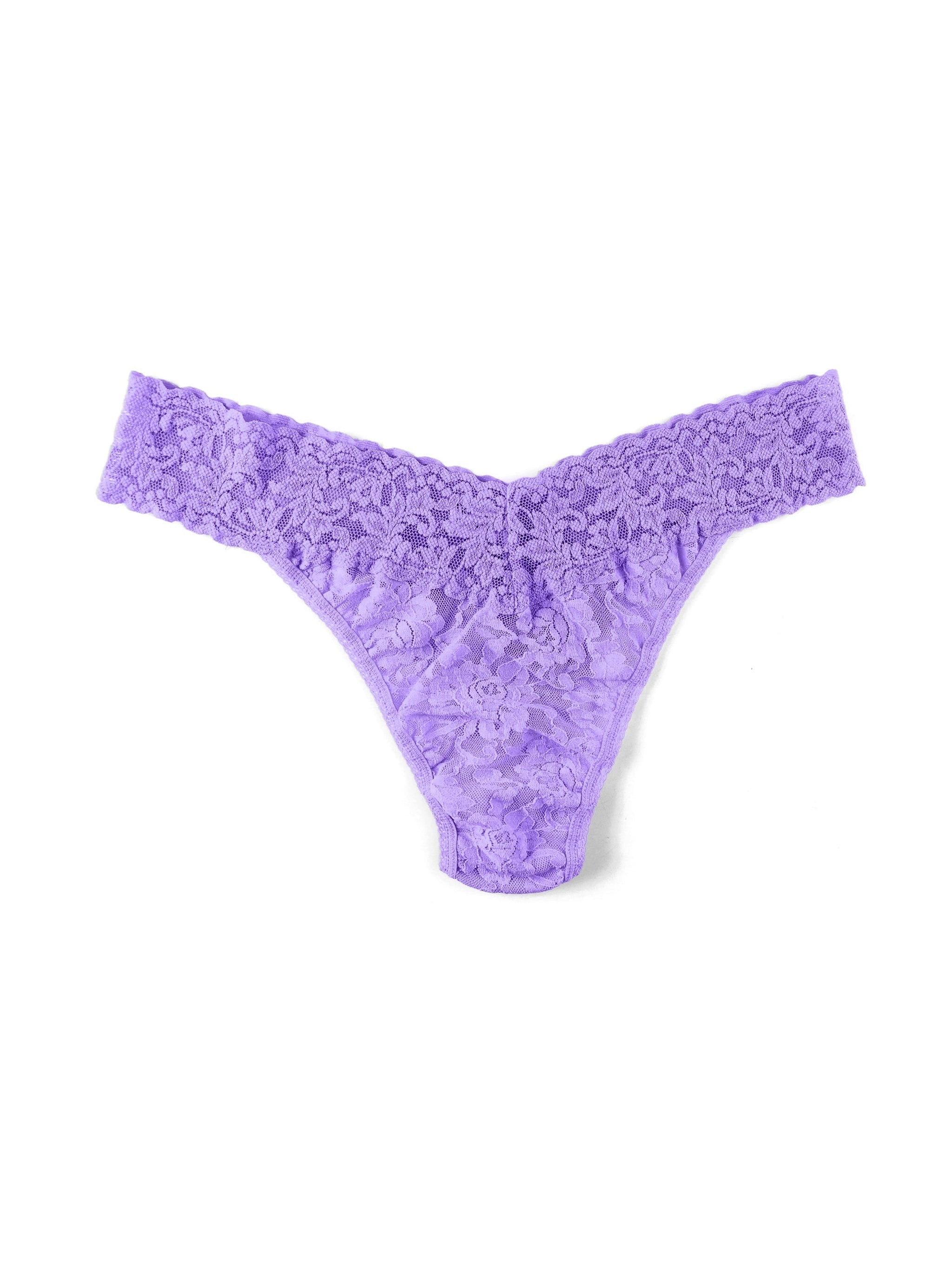 Signature Lace Original Rise Thong Electric Orchid Purple Sale