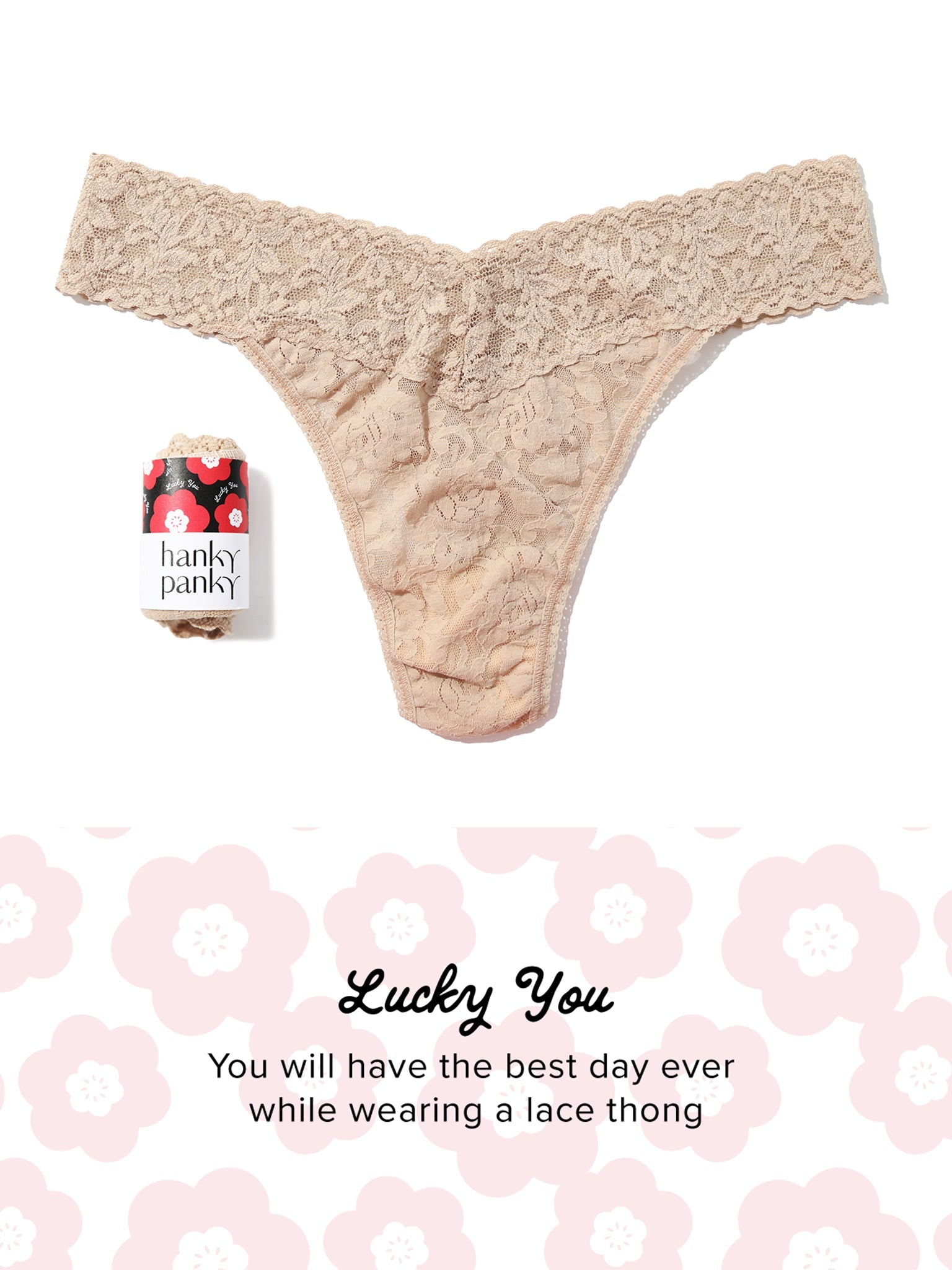 Signature Lace Original Rise Thong Fortune Cookie Chai