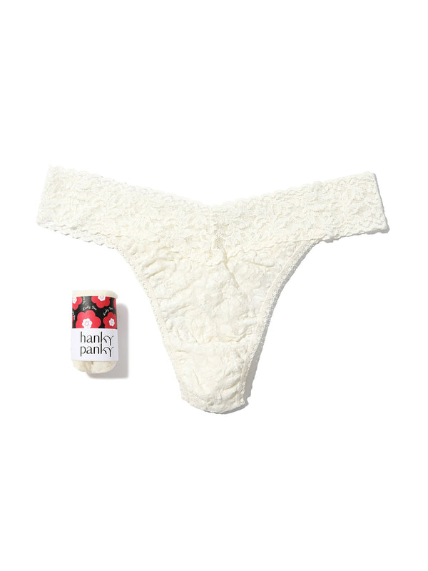 Signature Lace Original Rise Thong Fortune Cookie Marshmallow