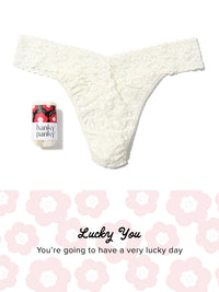 Signature Lace Original Rise Thong Fortune Cookie Marshmallow