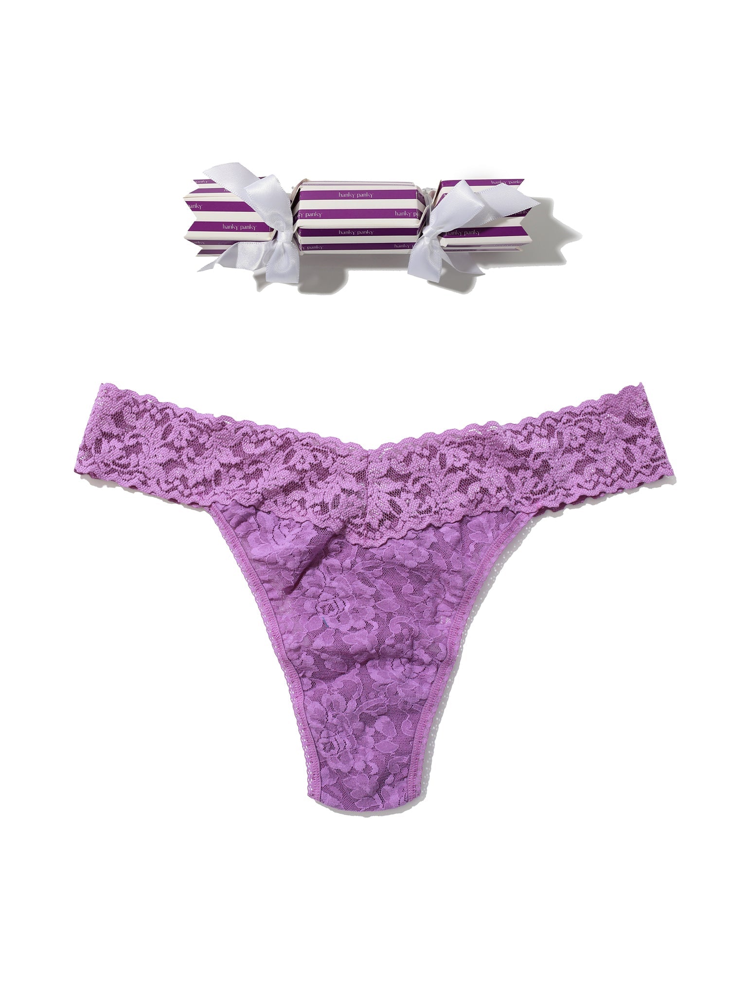 Signature Lace Original Rise Thong Holiday Cracker Venus Purple