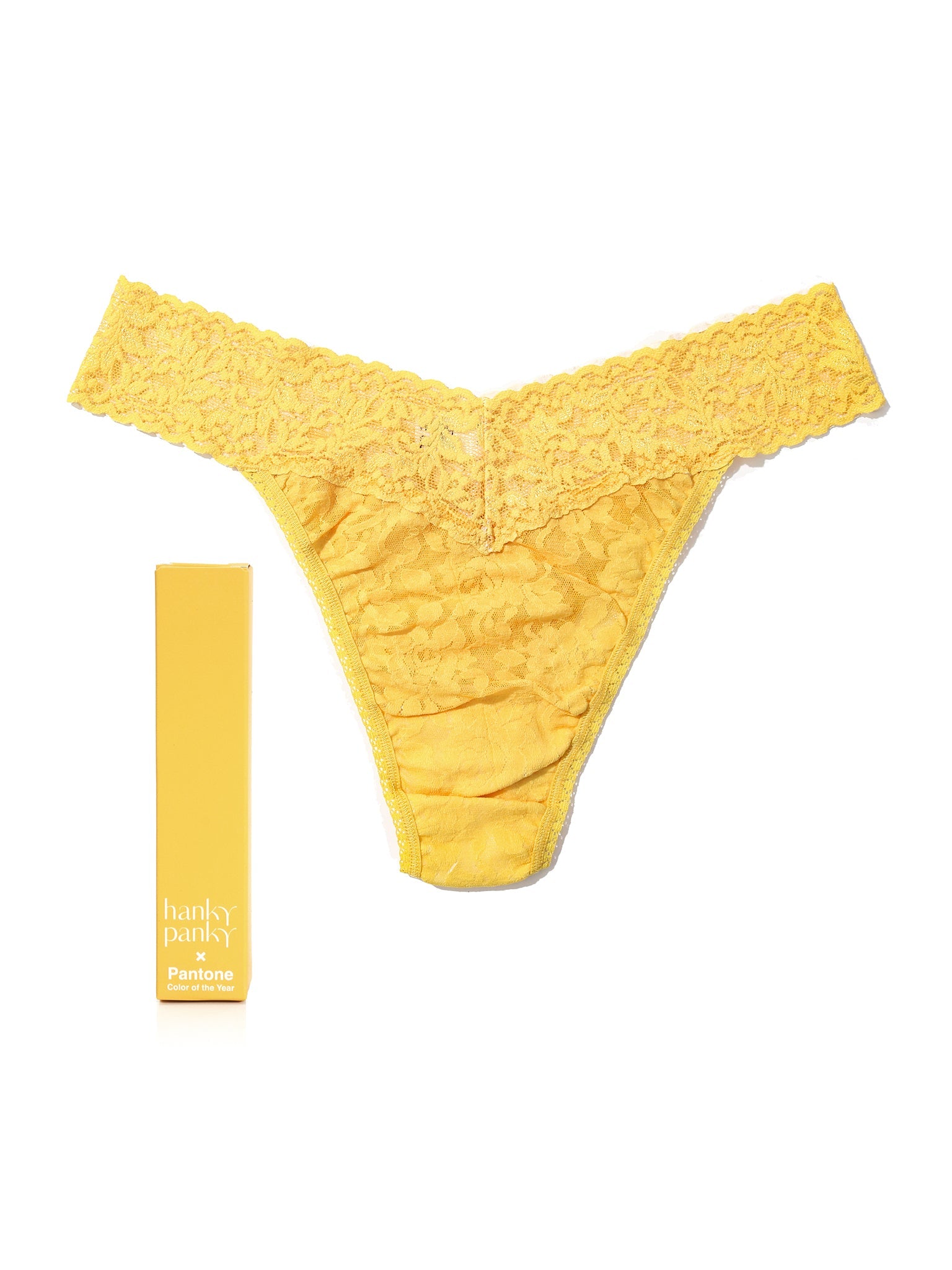 Signature Lace Original Rise Thong | PANTONE 14-0848 Mimosa