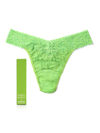 Signature Lace Original Rise Thong | PANTONE 15-0343 Greenery