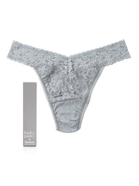 Signature Lace Original Rise Thong | PANTONE 17-5104 Ultimate Grey