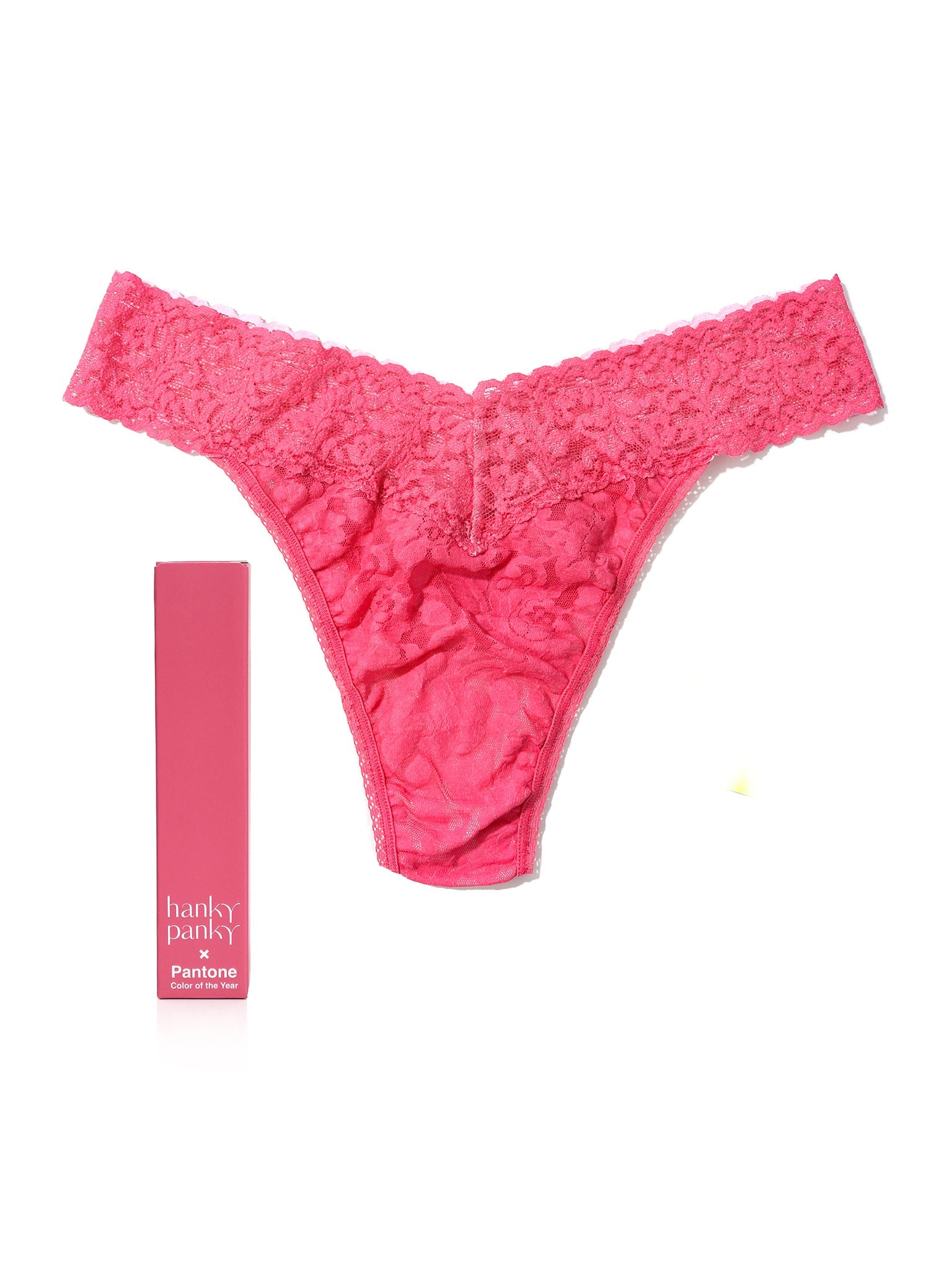 Signature Lace Original Rise Thong | PANTONE 18-2120 Honey Suckle