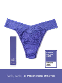 Signature Lace Original Rise Thong | PANTONE 18-3943 Blue Iris