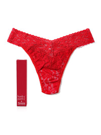 Signature Lace Original Rise Thong | PANTONE 19-1664 True Red