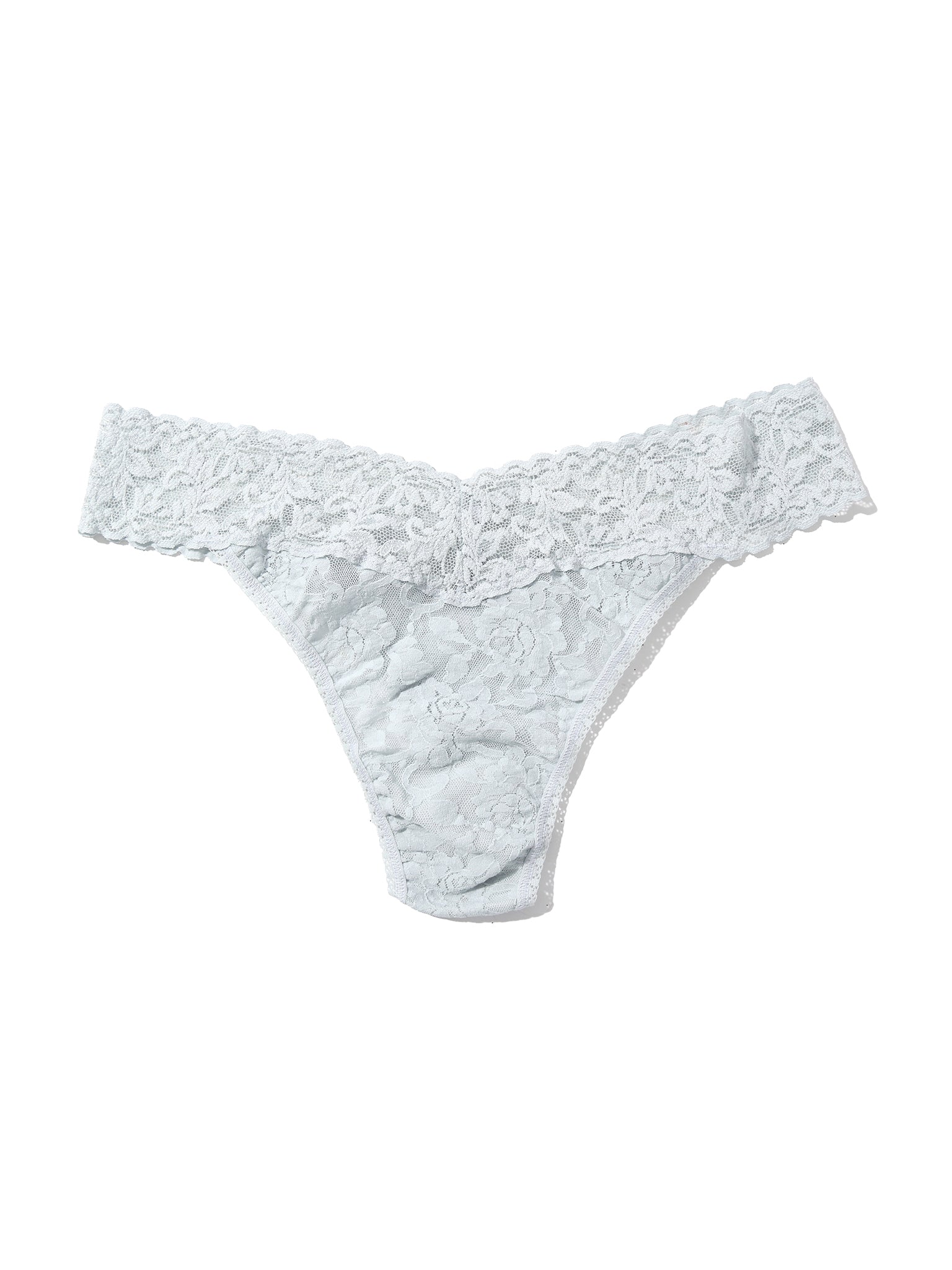 Signature Lace Original Rise Thong Pearl Grey Sale