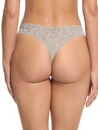 Signature Lace Original Rise Thong Sleep In Grey