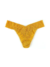 Signature Lace Original Rise Thong Spiced Amber Yellow