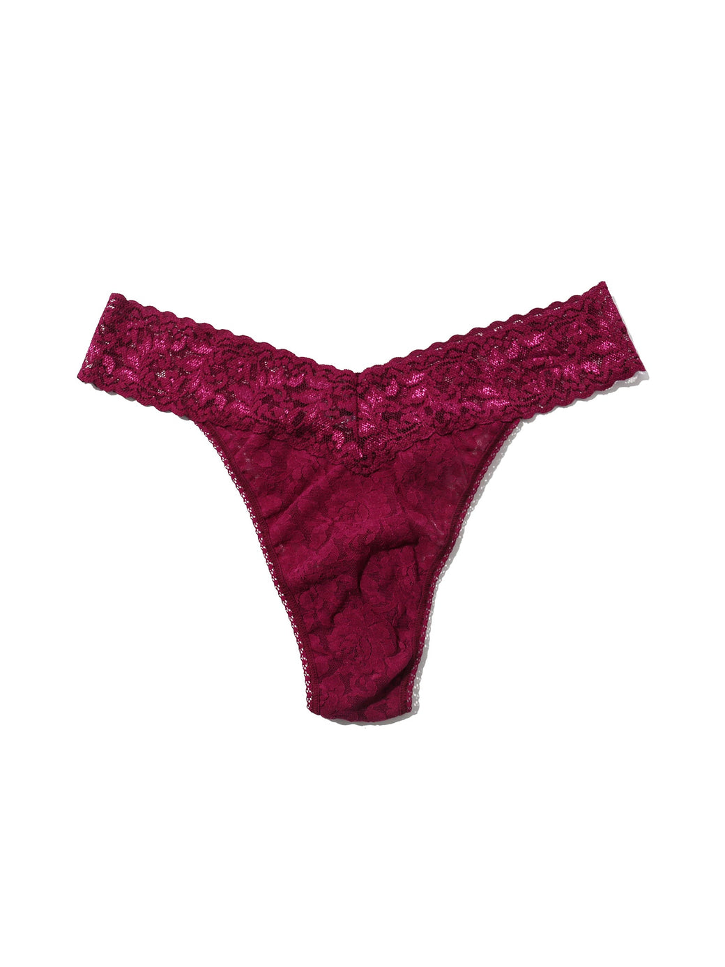 Signature Lace Original Rise Thong Sugar Plum Red