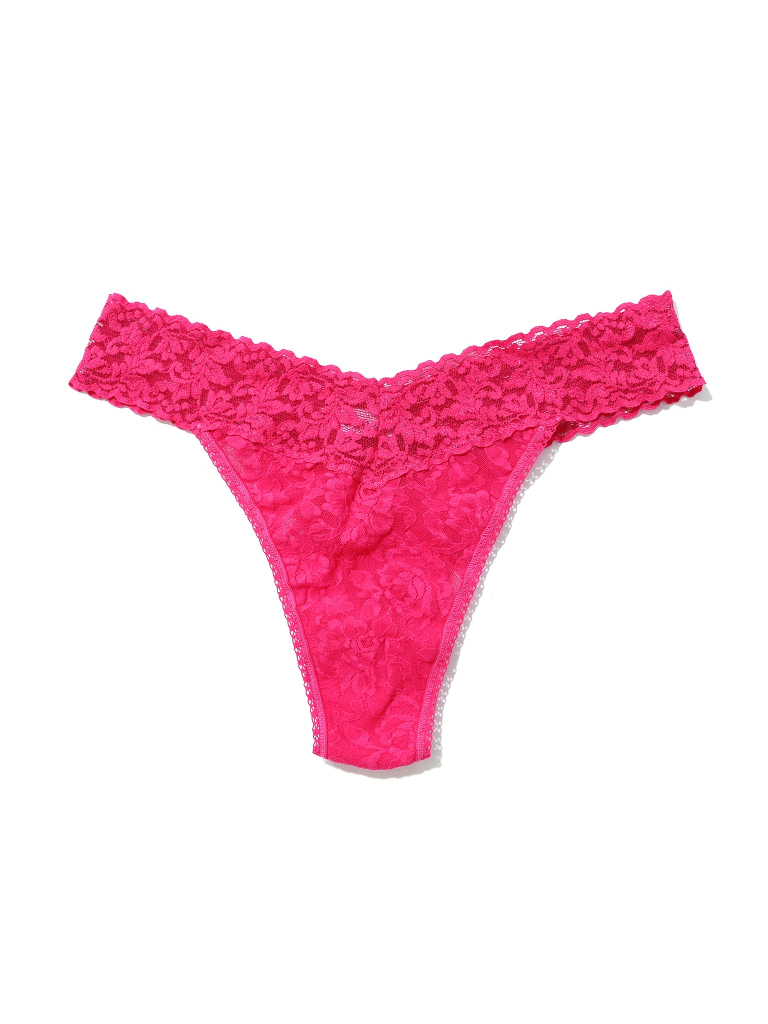 Signature Lace Original Rise Thong Sweet Tart Pink