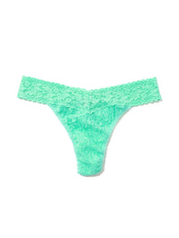 Signature Lace Original Rise Thong Tulum Green