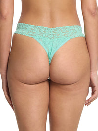 Signature Lace Original Rise Thong Tulum Green