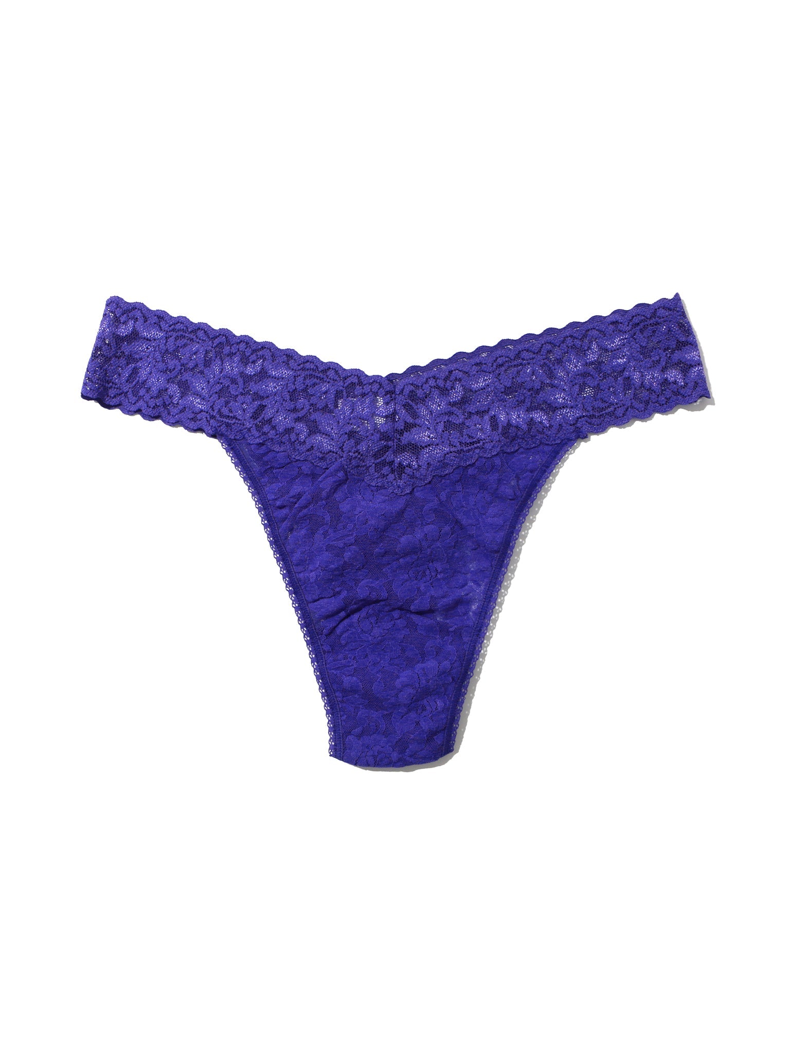 Signature Lace Original Rise Thong Violets Are Blue