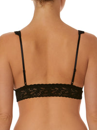 Signature Lace Padded Crossover Bralette Black