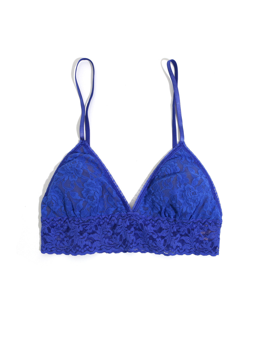 Signature Lace Padded Triangle Bralette Blue Solace Sale | Hanky Panky