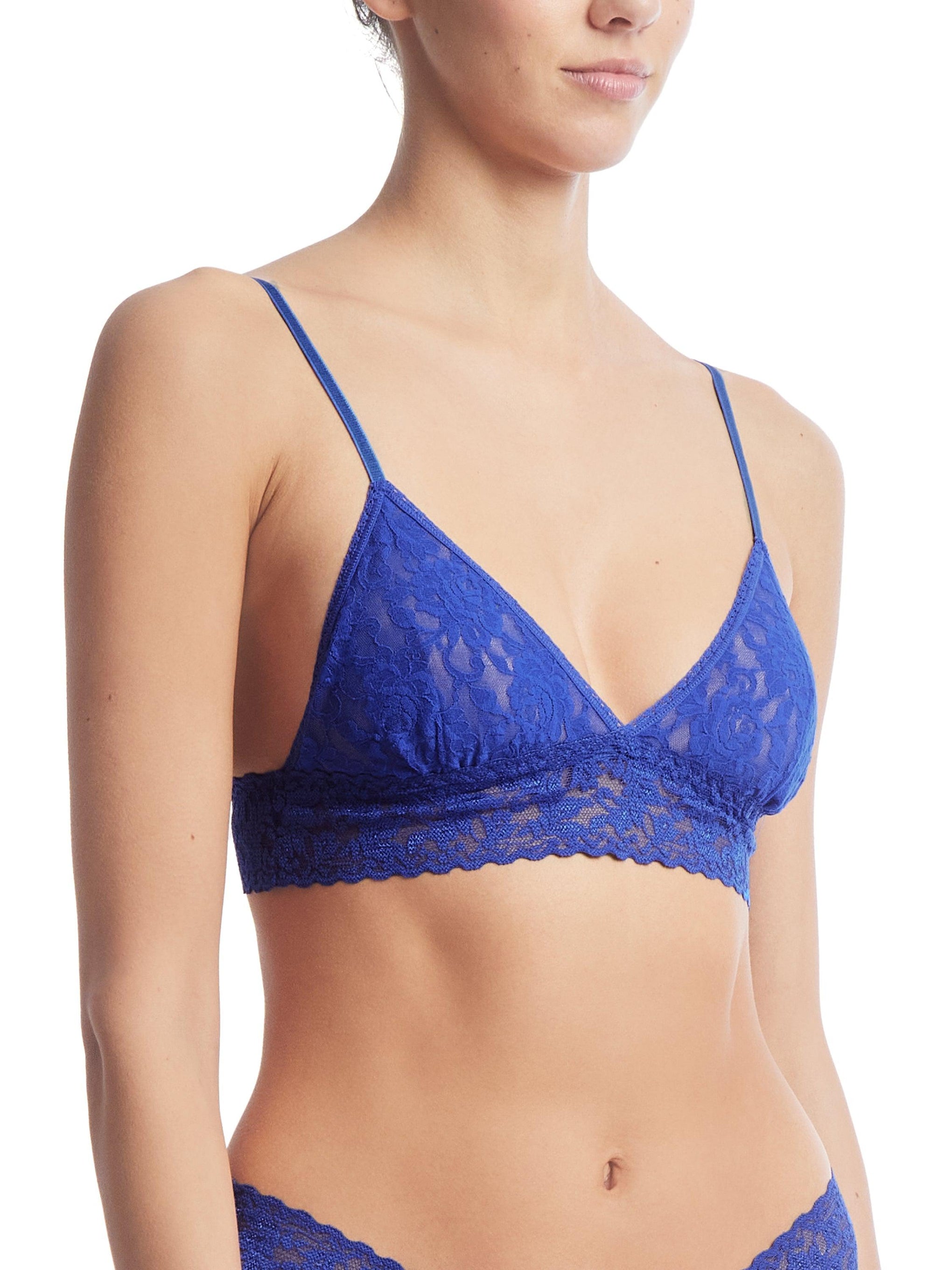 Camisoles & Slips, Royal Blue Netted Bralette Top