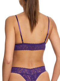 Signature Lace Padded Triangle Bralette Snow Day Purple