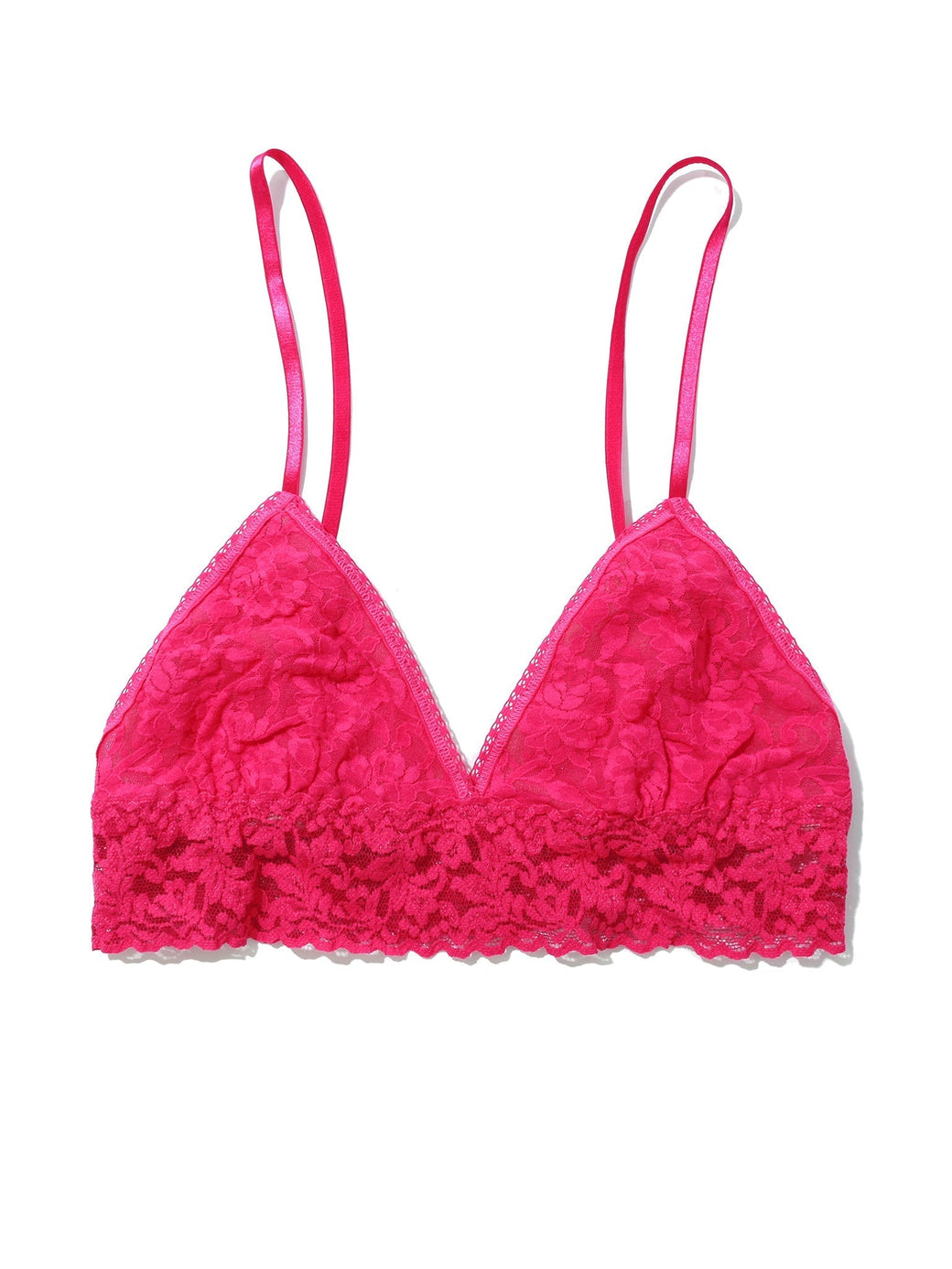 Signature Lace Padded Triangle Bralette Sweet Tart Pink Sale