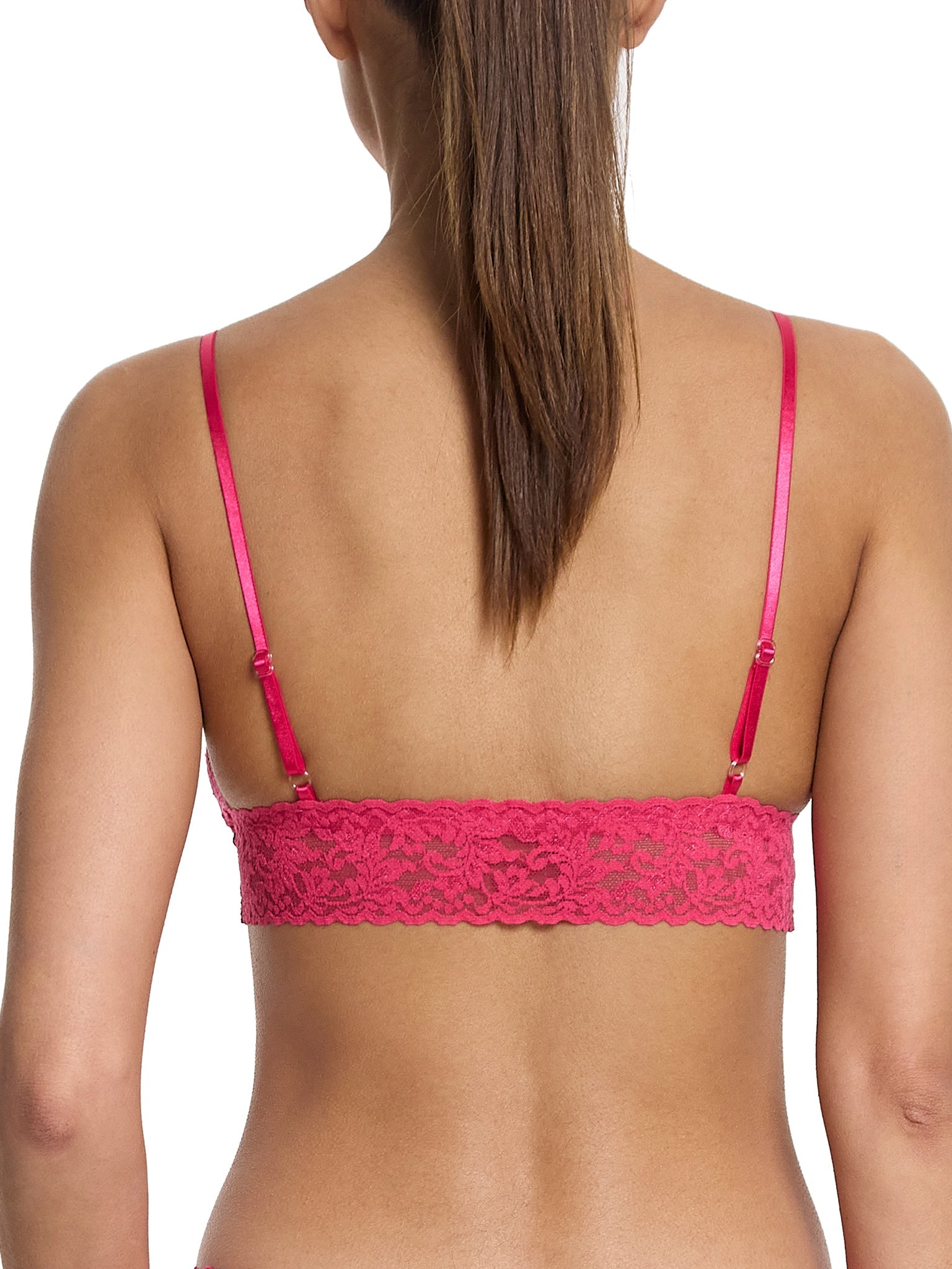 Signature Lace Padded Triangle Bralette Sweet Tart Pink