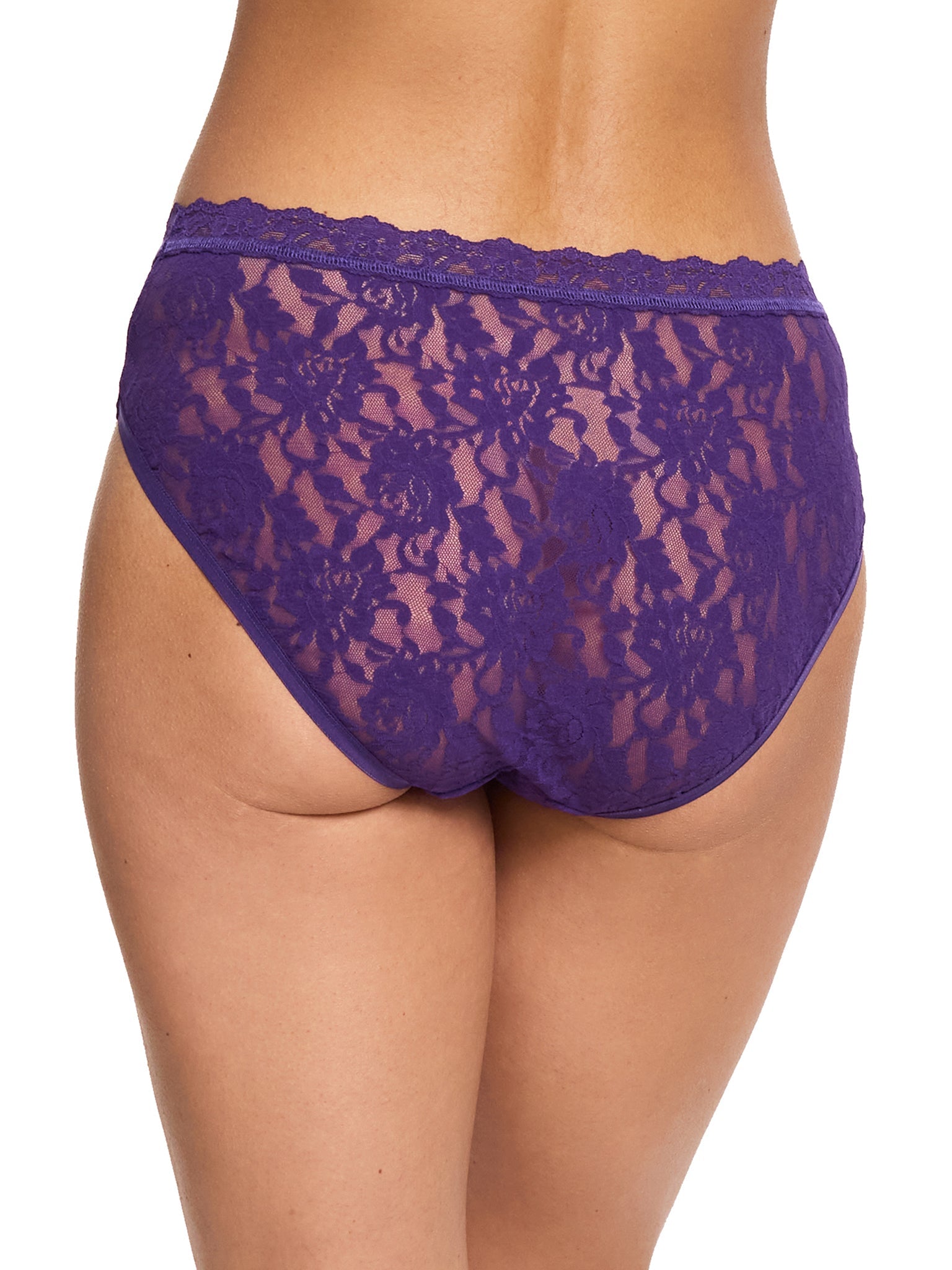 Signature Lace V-Front High Cut Brief Snow Day Purple