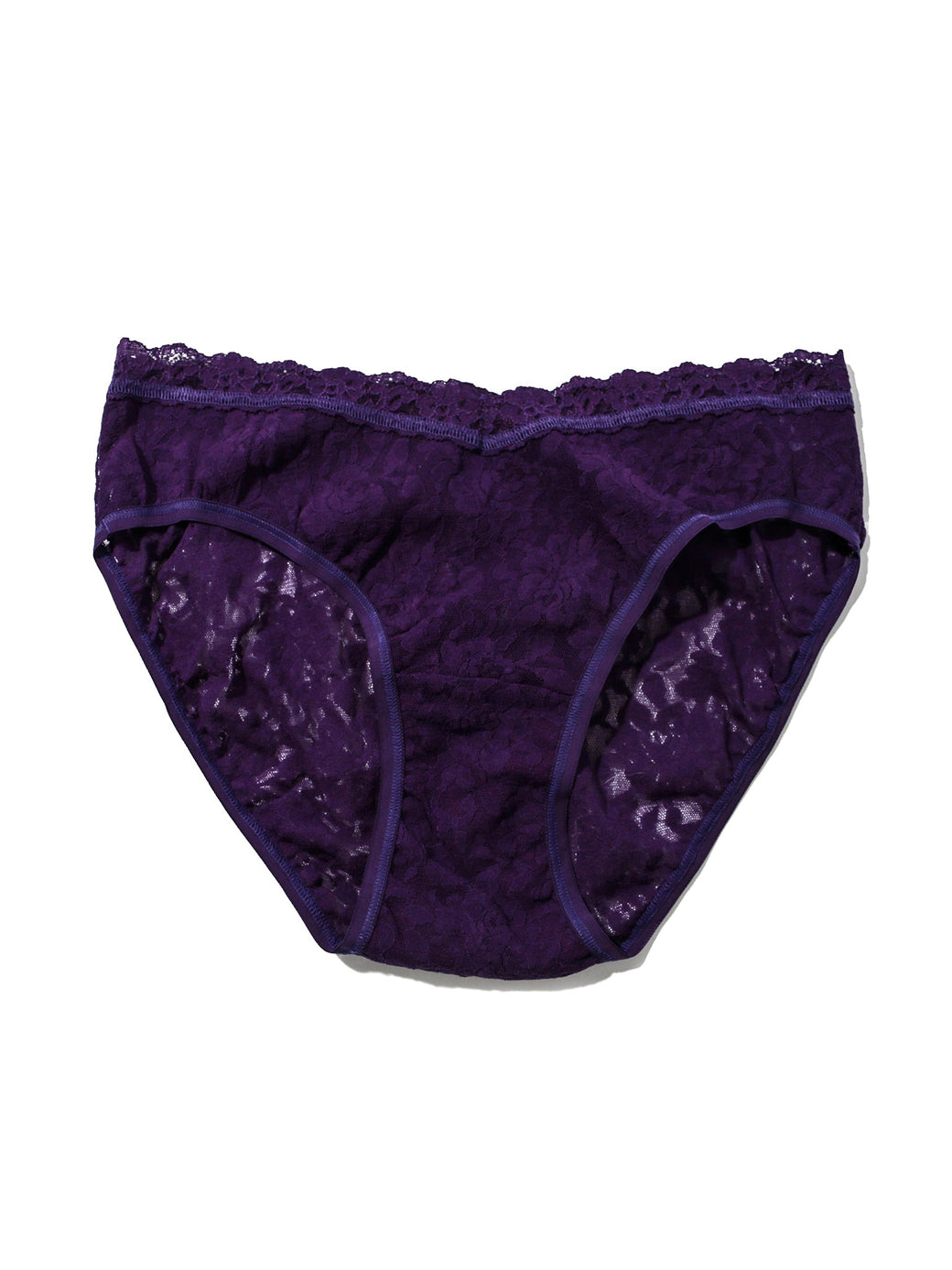 Signature Lace V-Front High Cut Brief Snow Day Purple