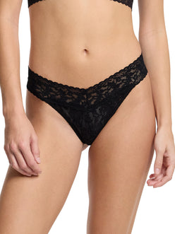 Signature Lace® Original Rise Thong Black