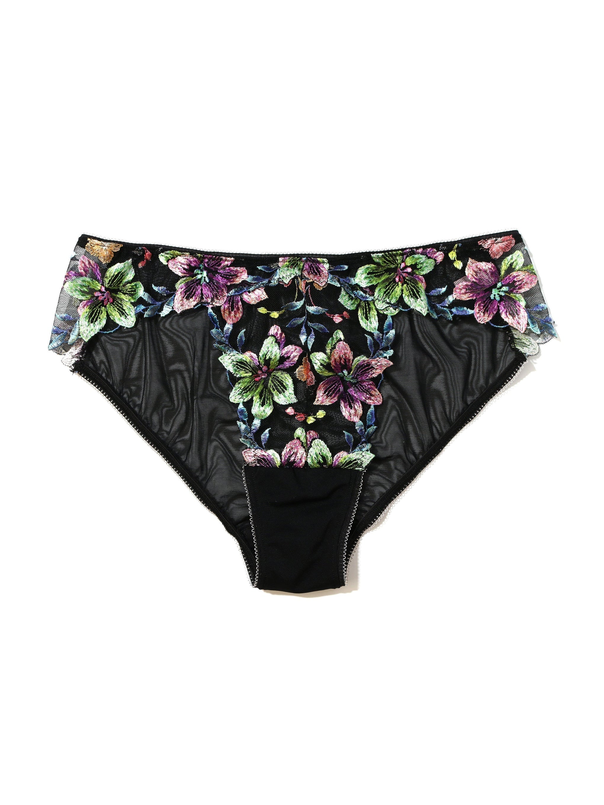 Women's Embroidered Mesh Cheeky Underwear - Auden™ Blue XL