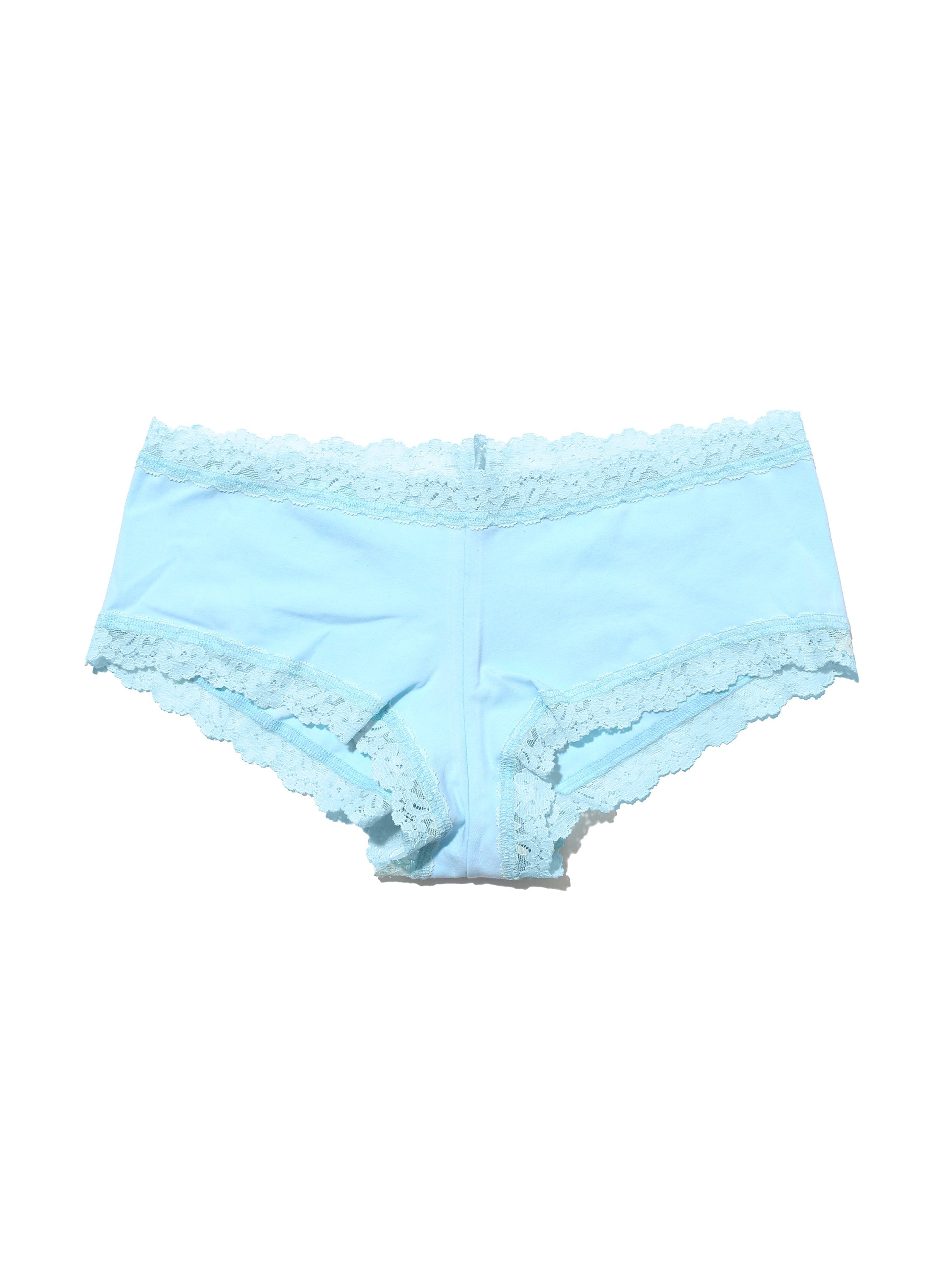 light blue cotton boy shorts panty
