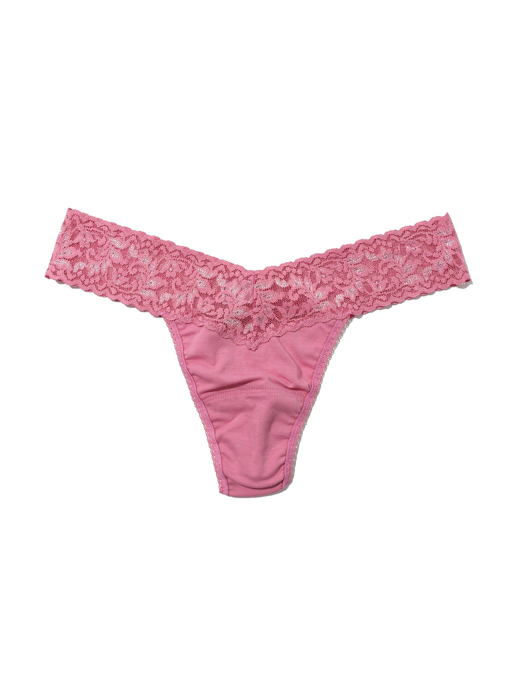 Supima® Cotton Low Rise Thong Chateau Rose Pink