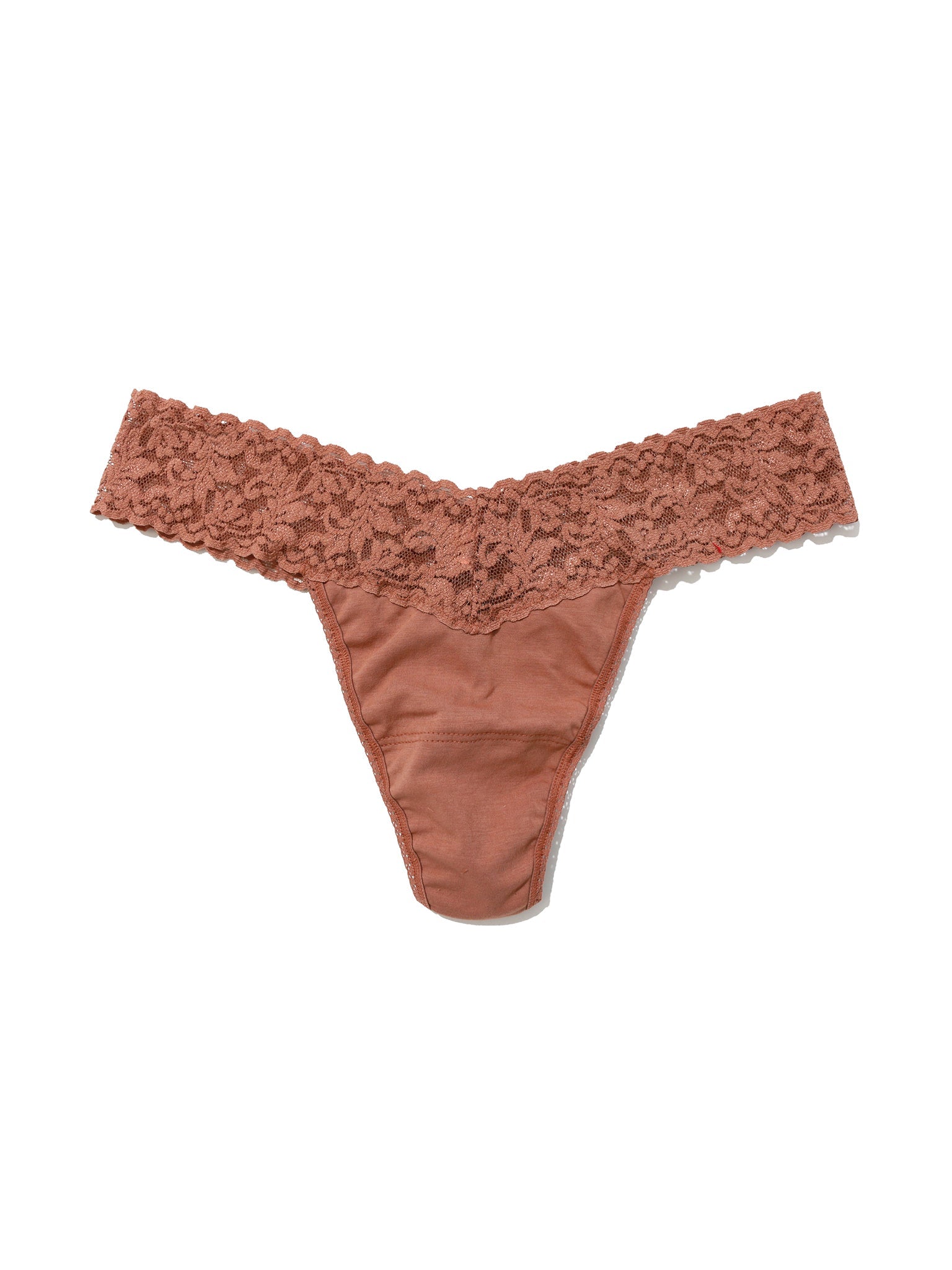 Supima® Cotton Low Rise Thong Spiced Latte Brown